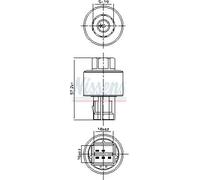 Air conditioning pressure switch 301127 NISSENS for IVECO DAILY IV Van STRALIS I