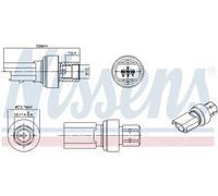 Air conditioning pressure switch 301136 NISSENS for CITROËN PEUGEOT