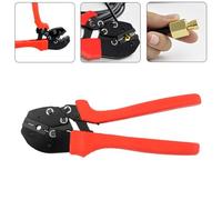 Air Conditioning Refrigeration Pipe Crimping Pliers for HVAC Professionals - Adjustable Pressure Gear, Forced Release Safety, 45# Steel, 255 mm, Red/Black