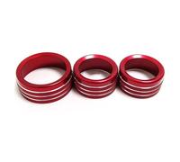 Air Conditioning Switches Interior Center Air Condition Radio Switch Knob Button Cover Trim For Durango 2014-2020(RED)