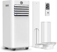 Air Conditioning Unit, 9000 BTU Portable Air Conditioner with 4-In-1 Cooling & Dehumidifier & Cooling Fan, Powerful Mobile AC Unit with Remote Control, 24H Timer & Window Kit for Rooms Up to 269sq.ft