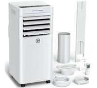 Air Conditioning Unit, 9000 BTU Portable Air Conditioner with 4-In-1 Cooling & Dehumidifier & Cooling Fan, Powerful Mobile AC Unit with Remote Control, 24H Timer & Window Kit for Rooms Up to 269sq.ft