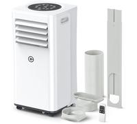 Air Conditioning Unit Portable Air Conditioner 9000 BTU 4-in-1 Dehumidifier, Cooling Fan with 2 Speeds, Digital Display & Remote Control, Window Kit, 24 Hour Timer for Room Up to 269sq.ft