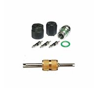 Air Conditioning Valve Core and Cap Kit for R134a & R12 with Complete O Ring Set