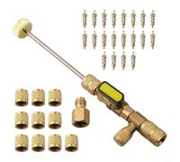 Air Conditioning Valve Core Puller for R410A R22 R134a R32 Units with 1/4 inch and 5/16 inch SAE Port Support for Routine Maintenance