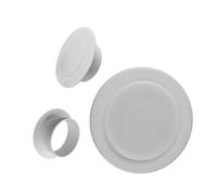 Air Conditioning Wall Hole Cover,PVC,1-Pack,Flange Type Filler Cap for Concealing Pipe Collars and Imperfect Cuts White 130mm