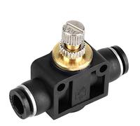 Air Controller Valve T Shape Tube Pipe Pneumatic Fitting Air Regulator Valve(6mm)
