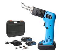 Air Cooled Cordless Battery-powered Electric Rope Fabric Cutter Cloth Hot Knife 2.0Ah 18V 2 Batteries with Blades & Accessories