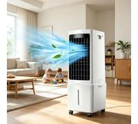 Air Cooler, 12L, 3 in 1 Portable Air Conditioner, Water Tank, Portable Air Conditioning Unit with Remote, 3 Speeds, 12H Timer, Ice Packs, for House Patio Garage Restaurant Outdoor