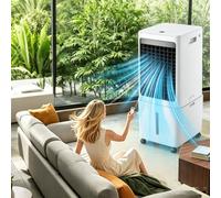 Air Cooler, 12L, Remote Control, 3 Airflow Modes, Portable with Remote Control， Energy-Saving Evaporative Air Cooler for Bedroom & Home Office, Kids & Pet Friendly