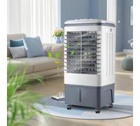 Air Cooler For Room, Portable Aircon Unit With 20L Water Tank, 3 Speeds, 7.5H Timer, 2 Ice crystals- Quiet, Energy Saving, Ideal For Bedroom, Office, Camping