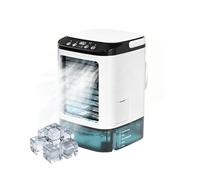 Air Cooler, Mini Portable Air Conditioner Fan, Mobile Air Conditoner Cooler Fan with 3 Speeds & Cool Mist, Noise Reduction, 900ml Water Tank, with Handle Desk Air Cooler for Home Travel Office