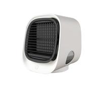 Air Cooler, Small Portable Air Conditioner Cooler with Night Light Cooling Fan Mini Air Conditioner for Room Car Camping Office (White)