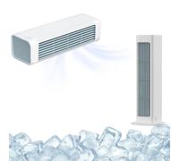 Air Cooler, Ultra Quiet Bladeless Portable AC with Rechargeable Battery, Energy Efficient Wall Mount Fan for Home and Office Cooling, Ideal for Bedrooms