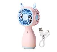 Air Cooling Fan, Summer Pocket Fan - Small USB Rechargeable Pocket Fan, Small Animal Shaped Pocket Electric Fan with 3 Speeds Wind for