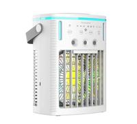 Air Cooling Fan with Remote, Timer Mini AC Unit, 3 Wind Speed, 3 Cool Mist & 2-8H Portable Air AC Fan for Car, Air Cooler Evaporative for Home, Bedroom, Travel, Office, Outdoor, Indoor