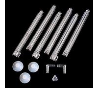 Air Curtain Bubble Tube Aquarium Fish Tank Diffuser Oxygen Aerator 6pcs Transparent Pipe Heater Light Thermometer Gravel Decorative Filter Decorative Light