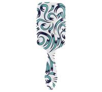 Air Cushion Comb Abstract Green Flowers Elements Paddle Brush Wet And Dry Hairbrush Wetbrush for Women Detangling and Adding Shine