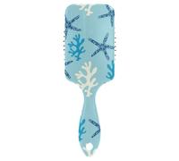 Air Cushion Comb Blue Coral Reef Starfish Underwater Anti-static Brushes Wet And Dry Hairbrush Wetbrush for Women Men Detangling and Adding Shine