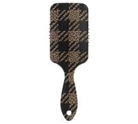 Air Cushion Comb Brown Check Aesthetic Unique Beauty Leopard Fashion Anti-static Massage Hair Comb Wet And Dry Hairbrush Wetbrush for Women Girls Detangling and Adding Shine
