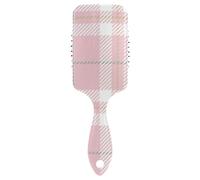 Air Cushion Comb Buffalo Plaid Scotland Pink Scalp Massage Brush Natural Detangler Paddle Hairbrush for Curly Hair Improve Hair Texture