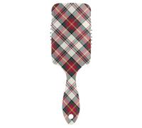 Air Cushion Comb Christmas Plaid Scotland Red Scalp Massage Brush Natural Detangler Paddle Hairbrush for Women Makes Hair Smooth