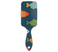 Air Cushion Comb Colorful Hawaiian Fish Icons Blue Scalp Massage Brush Natural Detangler Paddle Hairbrush for Women Girls Detangling and Adding Shine
