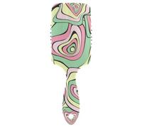 Air Cushion Comb Cute Valentines Day Colorful Wavy Distorted Rounds Anti-static Massage Hair Comb Wet And Dry Hairbrush Wetbrush for Curly Hair Detangling and Adding Shine