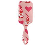 Air Cushion Comb Cute Valentines Day Gnome Love Pink Red Paddle Brush Wet And Dry Hairbrush Wetbrush for Women Men Makes Hair Smooth