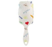Air Cushion Comb Different Words Referring Happy Fathers Day Paddle Brush Natural Detangler Paddle Hairbrush for Women Girls Makes Hair Smooth