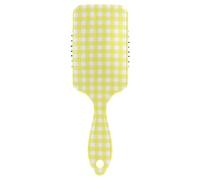 Air Cushion Comb Gingham Yellow Buffalo Plaid Tartan Check Scotland Paddle Brush Natural Detangler Paddle Hairbrush for Curly Hair Improve Hair Texture