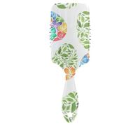 Air Cushion Comb Happy Easter Egg Flowers Watercolor Anti-static Brushes Wet And Dry Hairbrush Wetbrush for Curly Hair Detangling and Adding Shine