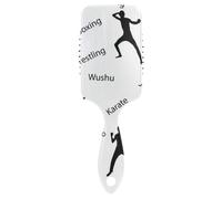 Air Cushion Comb Kong Fu Black and White Scalp Massage Brush Plastic Detangling Brushes for Curly Hair Conditioning Hair Texture