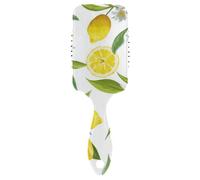 Air Cushion Comb Lovely Yellow Gold Lemon Tree Paddle Brush Wet And Dry Hairbrush Wetbrush for Thick Hair Detangling and Adding Shine