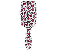 Air Cushion Comb Red Hearts Speech Bubbles Doodle Valentine's Day Anti-static Massage Hair Comb Plastic Detangling Brushes for Thick Hair Makes Hair Smooth