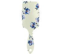 Air Cushion Comb Small Blue Floral Beige Paddle Brush Wet And Dry Hairbrush Wetbrush for Thick Hair Improve Hair Texture