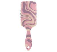 Air Cushion Hair Brush 1970 Wavy Swirl Pastel Pink Scalp Massage Brush Wet And Dry Hairbrush Wetbrush for Curly Hair Detangling and Adding Shine