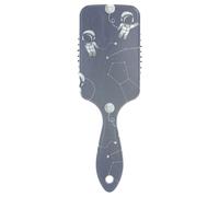 Air Cushion Hair Brush Astronauts Constellations Planets Starry Gray Paddle Brush Natural Detangler Paddle Hairbrush for Curly Hair Detangling and Adding Shine