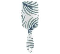 Air Cushion Hair Brush Flower Floral Watercolor Sage Green Scalp Massage Brush Wet And Dry Hairbrush Wetbrush for Thick Hair Conditioning Hair Texture