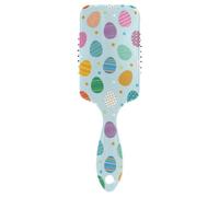 Air Cushion Hair Brush Happy Easter Eggs Colorful Holidays Blue Anti-static Massage Hair Comb Wet And Dry Hairbrush Wetbrush for Women Girls Detangling and Adding Shine