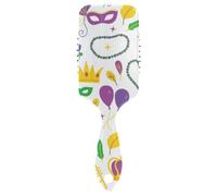 Air Cushion Hair Brush Mardi Gras Purple Carnival Balloon Masks Ribbon Scalp Massage Brush Wet And Dry Hairbrush Wetbrush for Women Men Makes Hair Smooth