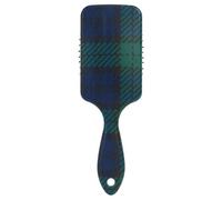 Air Cushion Hair Brush Navy Black Green Twill Weave Buffalo Plaid Tartan Check Scotland Paddle Brush Natural Detangler Paddle Hairbrush for Women Men Improve Hair Texture