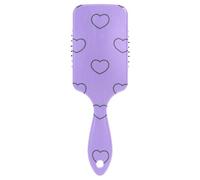 Air Cushion Hair Brush Purple Heart Cute Valentine Days Anti-static Brushes Wet And Dry Hairbrush Wetbrush for Thick Hair Improve Hair Texture