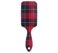 Air Cushion Hair Brush Red Cream Buffalo Plaid Tartan Check Scotland Merry Christmas Scalp Massage Brush Natural Detangler Paddle Hairbrush for Women Girls Conditioning Hair Texture