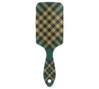 Air Cushion Hair Brush Scotland Plaid Black Gold Green Paddle Brush Wet And Dry Hairbrush Wetbrush for Thick Hair Makes Hair Smooth