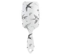 Air Cushion Hair Brush Swallow Bird Animal White Paddle Brush Plastic Detangling Brushes for Women Conditioning Hair Texture