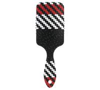 Air Cushion Hair Brush Tartan Buffalo Black Plaid Tartan Check Red Anti-static Brushes Natural Detangler Paddle Hairbrush for Curly Hair Improve Hair Texture