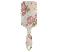 Air Cushion Hair Brush Vintage Flower Floral Peach Anti-static Brushes Wet And Dry Hairbrush Wetbrush for Thick Hair Improve Hair Texture