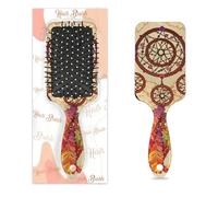 Air Cushion Paddle Hair Brushes for Women Girls, Dream Catcher Ethnic Feathers Boho Decorative Detangling Hairbrush For Wet Dry Curly and Fine Hair