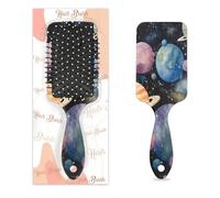 Air Cushion Paddle Hair Brushes for Women Girls, Galaxy Outer Space Solar System Universe Starry Sky Detangling Hairbrush For Wet Dry Curly and Fine Hair